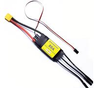 ApisQueen 80A ESC 2-6S LiPo Brushless Electronic Speed Controller with BEC XT60 & 4.0mm Plug for RC Airplane Drone Model