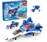 Apitor Robot A, 139-Piece STEM Building Toys for Kids, 12-in-1 Creative Construction Kit for Boys Ages 6-12, Build Robot, Car, Airplane, Ship & More in 30 Minutes, Educational Toy Gift