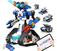 Apitor Robot J, Robot Building kits for Kids ages 7-12, Coding Robots for Boys, STEM Toy, 6-in-1 Robotic Toys, Programmble Boys Toys, Learning & Education Gifts for Boy 7+ Christmas Birthday