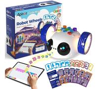 Apitor Robot Wheels, Coding Robot for Kids Ages 5-7, STEM Toys for Boys and Girls, Coding Learning Toys, Screen-Free Button & App Control 2 Ways Coding, Educational Toy for Beginners, Gift for Kids 5+
