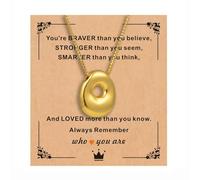 APIUWOXE Bubble Letter Necklace Gold for Women, Dainty Bubble Initial Necklaces for Women 18 K Gold Filled Name Balloon Puffy Letter Pendant Necklace Statement Gift Fashion Jewelry, Brass, No Gemstone
