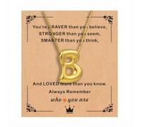 APIUWOXE Bubble Letter Necklace Gold for Women, Dainty Bubble Initial Necklaces for Women 18 K Gold Filled Name Balloon Puffy Letter Pendant Necklace Statement Gift Fashion Jewelry, Brass, No Gemstone