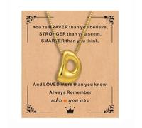 APIUWOXE Bubble Letter Necklace Gold for Women, Dainty Bubble Initial Necklaces for Women 18 K Gold Filled Name Balloon Puffy Letter Pendant Necklace Statement Gift Fashion Jewelry, Brass, No Gemstone