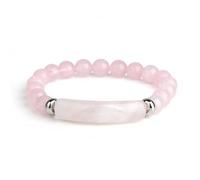 APIUWOXE Link Pheromone Bracelet Rose Quartz for Women, 8mm Crystal Beads Stretch Chakra Energy Stone Pink Love Bracelets Good Luck Handmade Jewelry Bangle Gifts Idea for Young Adult Women, 6.8