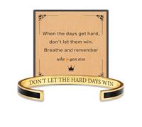 APIUWOXE Remember Who The You Are Motivational Cuff Bracelet for Women, Stainless Steel Color Inspirational Bangle Bracelets with Engraved Hidden Message Jewelry for Sisters BFF Friends Gifts, 6.8