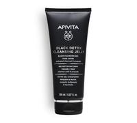 Apivita Black Detox Cleansing Jelly face & eyes 150ml - Facial Cleanser & Make up Remover - Natural Face Wash with Activated Charcoal & Propolis - Attracts Pollutants like Magnet, Leaves Skin Fresh