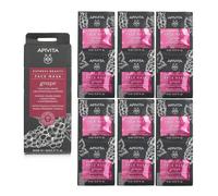 APIVITA Express Beauty Face Mask With Grape Line Smoothing & Firming 6 x (2 x 8ml)