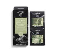 Apivita Express Beauty Green Clay cleansing and smoothing green clay face mask 2 x 8 ml