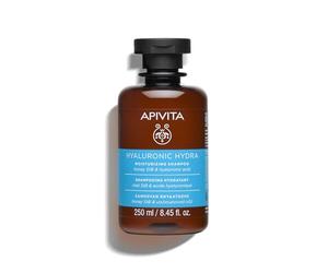Apivita Hyaluronic Hydra Shampoo 250ml - Natural moisturizing shampoo with hyaluronic acid,and honey StB - Offers deep hair hydration, frizz control, hair breakage and split ends prevention