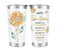 Apjielop 50th Birthday Gifts for Women, 50th Birthday Gifts 1975, 50th Birthday Ideas for Mum Grandma Wife Sister Friends Auntie, Christmas, New Year, Women's Day, 20 OZ Stainless Steel Tumbler