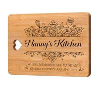 Apjielop Nanny Gifts - Engraved Bamboo Cutting Board, Mothers Day Gifts for Nanny, Nanny Birthday Gifts, Nanny Gifts from Grandchildren,Ideas Gifts for Nanny, Grandma Gifts