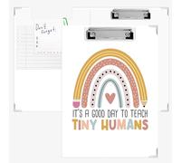 APJYM Teacher Appreciation Gifts Clipboard with Storage for Office Desk, It's A Good Day to Teach Tiny Humans Padfolio with Clipboard for Teachers Supplies, 12.6 x 9.3 in