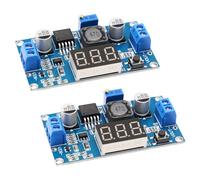 APKLVSR 2 x Step Down Converter, LM-2596 DC-DC Buck Converter Module for 4-40V to 3.3-24V with 3-Digit Digital Display, Power Supply Down Module