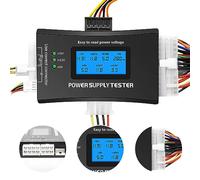 APKLVSR 20/24 4/6/8 PIN LCD Computer Power Tester PC Power Supply Tester with LCD Display for ATX/ITX/IDE/HDD/SATA/BYI Connectors