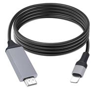 APKLVSR 2M Lightning to HDMI Cable, iPhone HDMI Cable for TV, 1080P Plug & Play Digital AV Adapter for iPhone 14/13/12/11/XS/XR/X/8/7/6, iPad to TV/Projector/Monitor