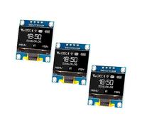 APKLVSR 3PCS 0.96 Inch OLED Display Module, 0.96 Inch OLED Display Module I2C IIC 12864 128 x 64 Driver Display Board IIC I2C Serial Self-Bright Compatible with Arduino PI (White Font)