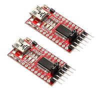 APKLVSR FT232RL USB to TTL Serial Converter Adapter Module 3.3V 5V Mini Port FT232RL USB to Serial Mini USB to TTL Adapter for Arduino and Raspberry Pi(2 PCS)