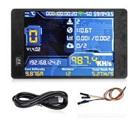 APKLVSR NerdMiner V2 Mining Bitcoin with Black Case, BTC Miner with 2.8 Inch TFT ESP32 Display, Hashrate 980KH/s BTC Solo Lottery Bitcoin Miner Crypto Lottery Miner