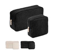 APKOL 2-piece storage bag, with smooth metal zipper - compact makeup bag for women, ideal for travel and everyday use