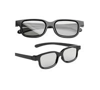 Apkpesterml 2 Pcs 3D Glasses for Cinema, Black Universal 3D Glasses Passive 3D Glasses 3D TV Glasses 3D Sunglasses for Childrens Adults Home Cinema Theater TV Game 3d Print Anaglyph Photos