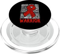 Aplastic Anemia Warrior Red Ribbon Awareness Support Gift PopSockets PopGrip for MagSafe