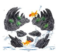 APlayfulBee Fish Tank Decor Rocks Aquarium Ornaments, Jagged Canyon Rock Formation Aquarium Decoration Model Kits, Suitable for a Variety of Fish Tank Scenes