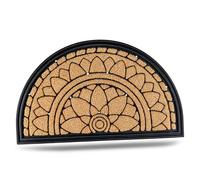 APleasant Outdoor Door Mat - Heavy Duty Non-Slip Rubber Front Door Mat Outdoor & Indoor. Washable Dirt Defender & Boot Scraper Entrance Mat with Drainage, Large Welcome Mat Yellow (45x75cm)