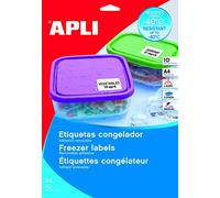 APLI 015073 Freezer Container Rounded 10 Labels 38.1 x 21.2 mm White