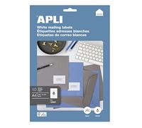 APLI 10 Sheets 105.0 x 74.0 mm Permanent Labels 12921