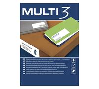 Apli 100 Sheets 105 x 37 mm Straight Multifunction Adhesive Labels for Inkjet La