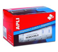APLI 10085-Roll of Removable Fluorescent Orange PVP Labels 12x18mm