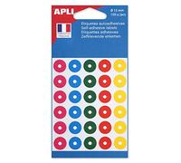 APLI 11335 Pack of 150 Assorted Coloured Eyelets Diameter 15 mm
