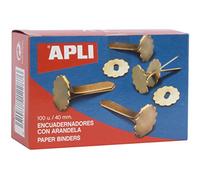 APLI 12287 Box of 100 Brads with Eyelets 40 mm