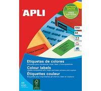APLI 12993 - Permanent Red Labels 105 x 148mm 20 Sheets
