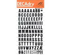 Black Letters and Numbers, Transferable, Letters, 12 mm, Black
