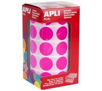 APLI 16721 Round Stickers on a Roll - Colour: Fuchsia - Size: 20 mm