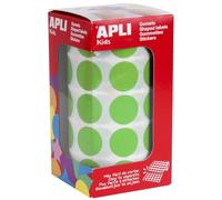 APLI 16724 Round Stickers on a Roll Light Green Dimension: 20 mm