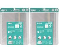 APLI 16955 Book Cover with Adjustable Flap Polypropylene 280mm (Pack of 2)