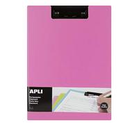 APLI 17208 Clipboard with Premium Pink Flap A4
