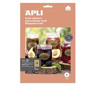 APLI 17378 - Permanent Kraft Labels 63.5 x 42.3 mm 10 Sheets