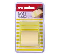 APLI 18190 Sticky Note Dispenser Roll 50 mm x 8 m Pastel Yellow