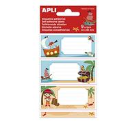 APLI 18440 - Pirates School Labels 9 u.