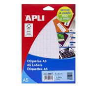APLI 1857 - White A5 Labels 8x12mm 15 Sheets