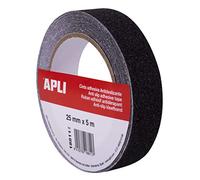 APLI 18811 25mm x 5m Heavy Duty PVC Anti Slip Tape Black