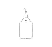 APLI 18x29mm Strung Ticket, White (Box of 1000)