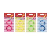 APLI 19666 - Highlighter Tape Set - 4 Neon Colours - Neon Highlighter Tape Rolls - Removable Clear Adhesive