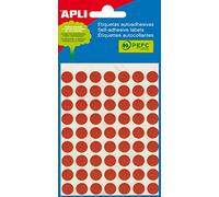 APLI 2053 - Bag of 5 Sheets with Tags, Diameter 10 mm, red