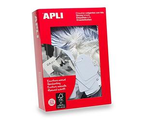 Apli 390 22 x 35 mm Value Strung Tickets - White (Pack of 500)