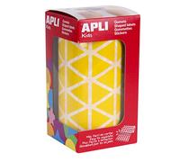 APLI 4867 - Triangle Stickers on a roll, 20 mm, Yellow