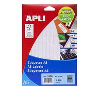 APLI 71y18 White Printable Labels 8 x 20 mm White